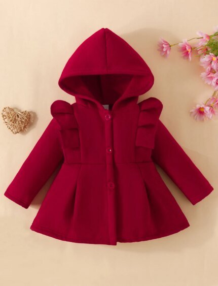 Manteau à Capuche et Manches sulfpour Bébé Fille, Vêtement d'Automne à Simple Boutonnage, Recommandé pour Acheter une Taille Plus - AliExpress 1501