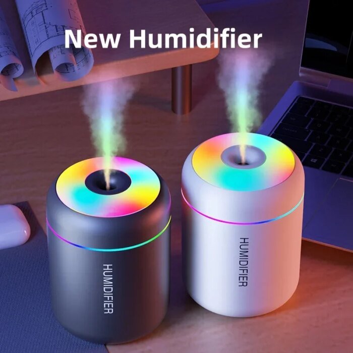 Mini humidificateur d'air électrique USB, diffuseur d'arômes, supporter ficateur d'huiles essentielles, brumisateur d'aromathérapie, lumières pour voiture, maison, chambre,...