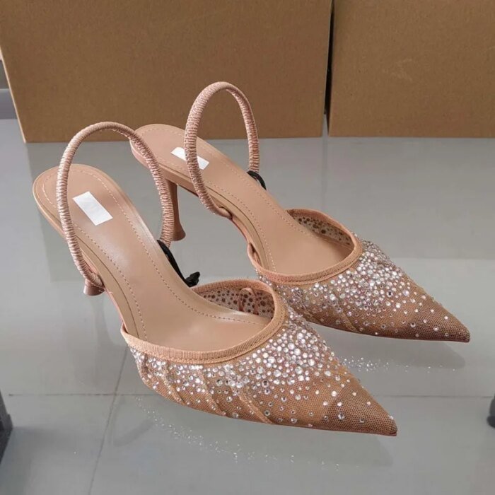 Sandales à Talons Hauts en Tulle pour Femme, Confortables, Élégantes, Luxueuses, à la Mode, ix, Été - AliExpress