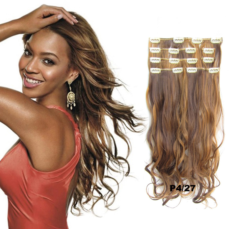 Extensions de Cheveux Bouclés — Ensemble 7 Pièces